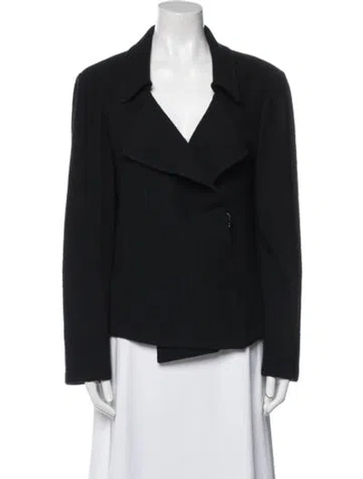 Pre-owned St John Wool Jacket In Blue