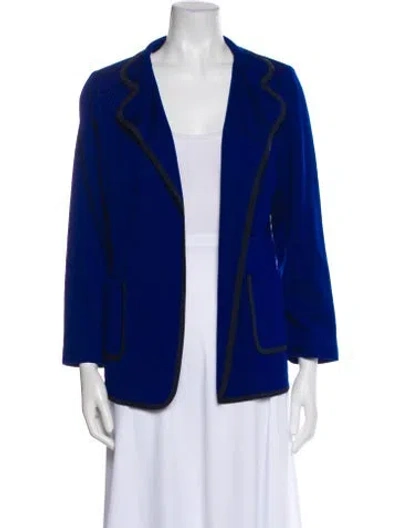 Pre-owned St John Wool Jacket In Blue