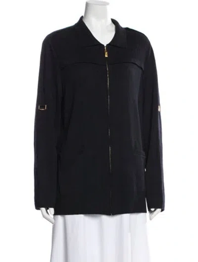 Pre-owned St John Wool Jacket In Blue