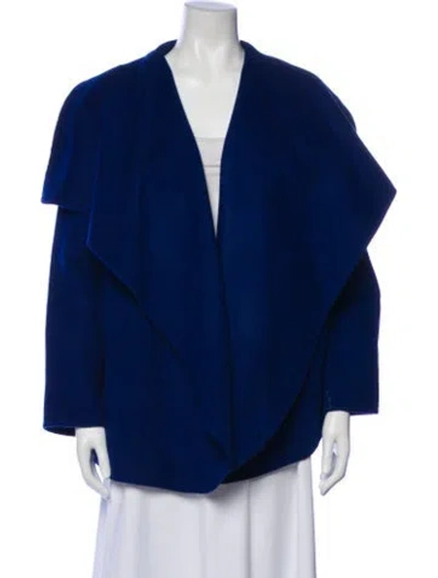 Pre-owned St John Wool Jacket In Blue