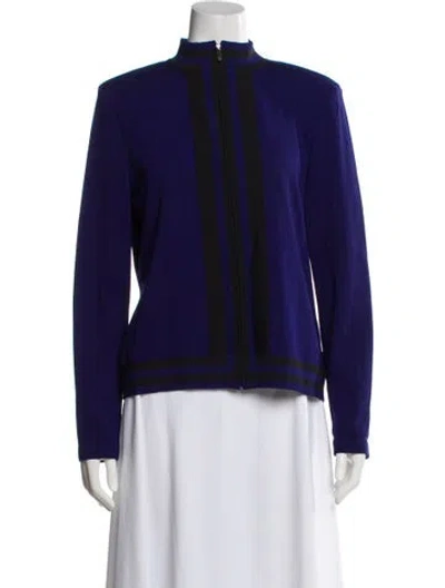 Pre-owned St John Wool Jacket In Blue