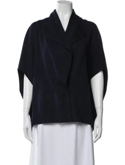 Pre-owned St John Wool Jacket In Blue