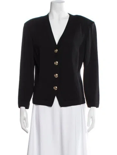 Pre-owned St John Wool Jacket In Blue