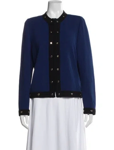 Pre-owned St John Wool Jacket In Blue