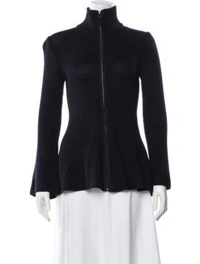 Pre-owned St John Wool Jacket In Blue