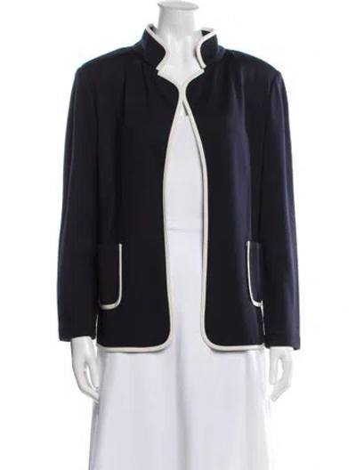 Pre-owned St John Wool Jacket In Blue