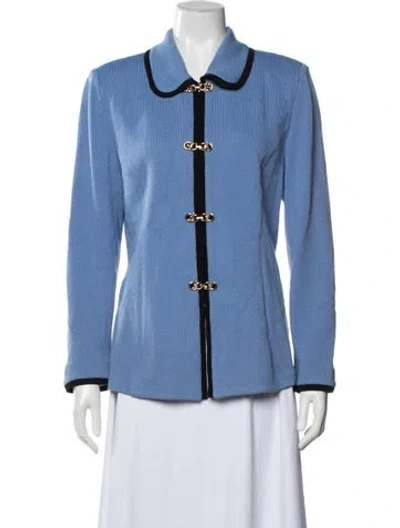 Pre-owned St John Wool Jacket In Blue