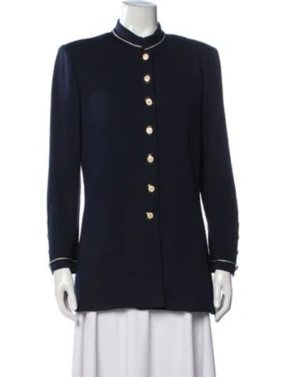 Pre-owned St John Wool Jacket In Blue