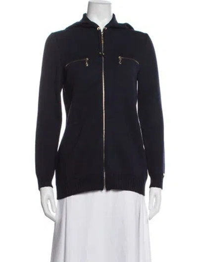 Pre-owned St John Wool Jacket In Blue