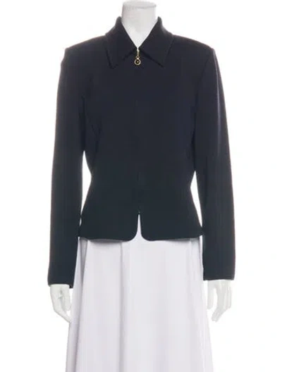 Pre-owned St John Wool Jacket In Blue