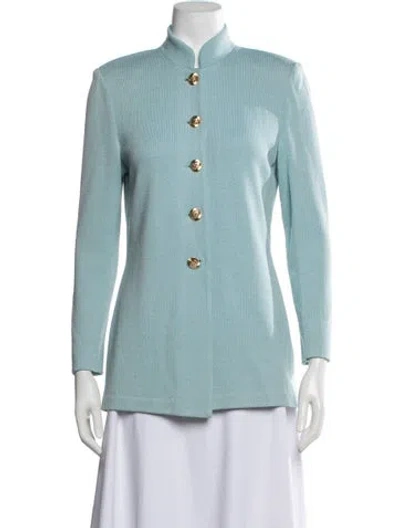 Pre-owned St John Wool Jacket In Blue