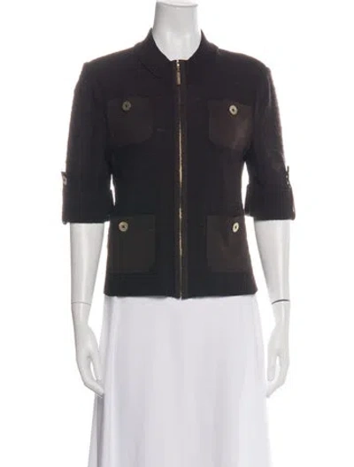 Pre-owned St John Wool Jacket In Brown