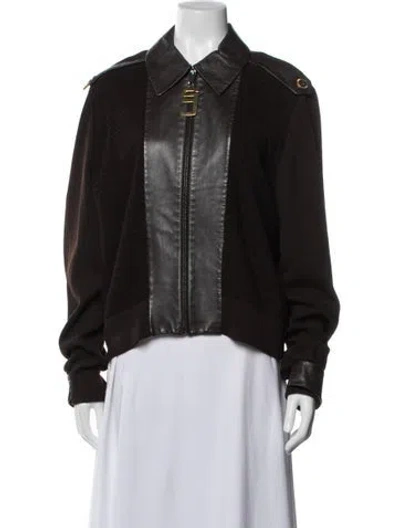 Pre-owned St John Wool Jacket In Brown