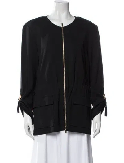 Pre-owned St John Wool Jacket In Gray