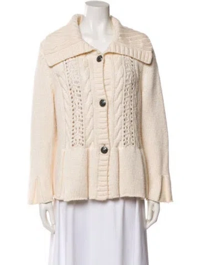 Pre-owned St John Wool Jacket In Neutral