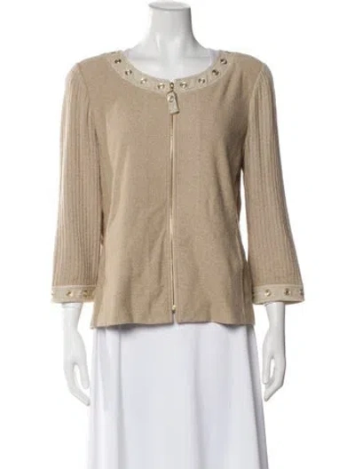 Pre-owned St John Wool Jacket In Neutral