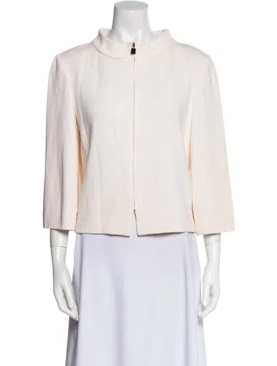 Pre-owned St John Wool Jacket In Neutral