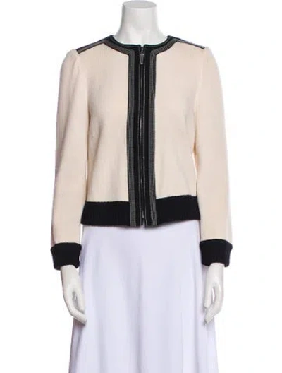 Pre-owned St John Wool Jacket In Neutral