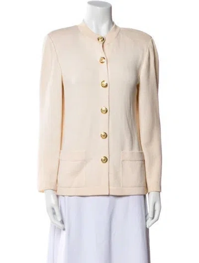 Pre-owned St John Wool Jacket In Neutral