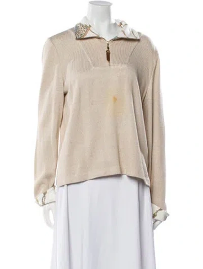 Pre-owned St John Wool Jacket In Neutral