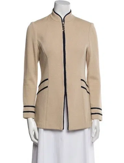 Pre-owned St John Wool Jacket In Neutral
