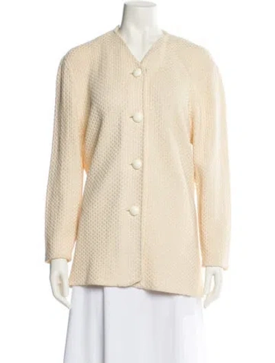 Pre-owned St John Wool Jacket In Neutral