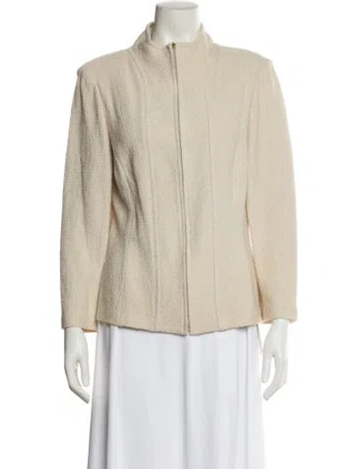 Pre-owned St John Wool Jacket In Neutral