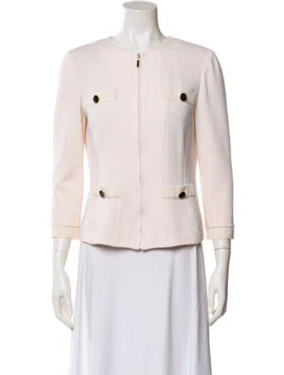 Pre-owned St John Wool Jacket In Neutral