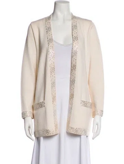 Pre-owned St John Wool Jacket In Neutral