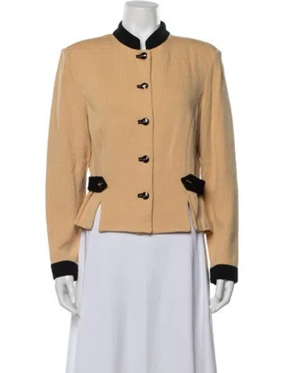 Pre-owned St John Wool Jacket In Neutral
