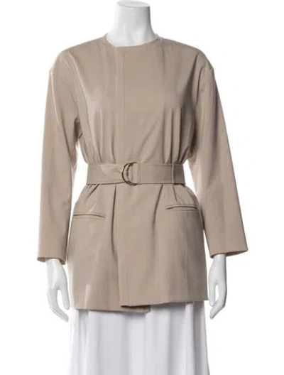 Pre-owned St John Wool Jacket In Neutral