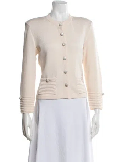 Pre-owned St John Wool Jacket In Neutral