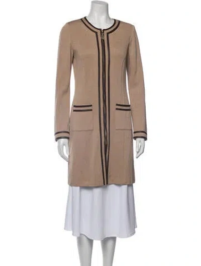 Pre-owned St John Wool Jacket In Neutrals