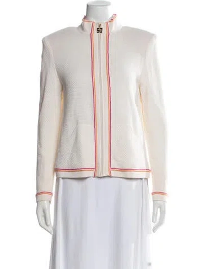 Pre-owned St John Wool Jacket In Neutrals