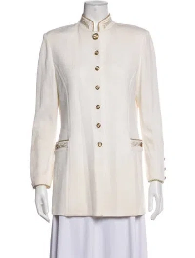 Pre-owned St John Wool Jacket In Neutrals