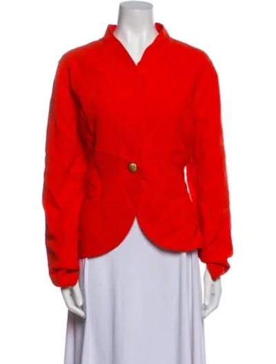 Pre-owned St John Wool Jacket In Orange