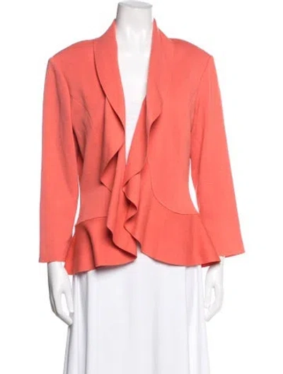 Pre-owned St John Wool Jacket In Orange