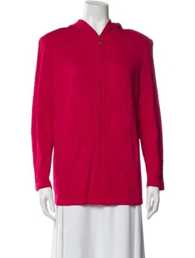 Pre-owned St John Wool Jacket In Pink