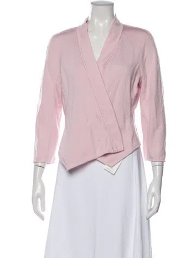Pre-owned St John Wool Jacket In Pink