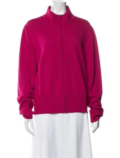 Pre-owned St John Wool Jacket In Pink