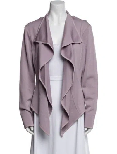 Pre-owned St John Wool Jacket In Purple