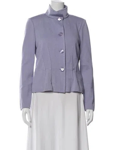 Pre-owned St John Wool Jacket In Purple