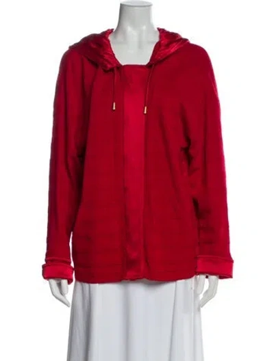 Pre-owned St John Wool Jacket In Red