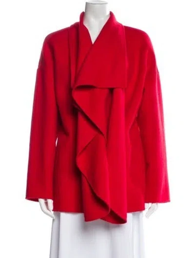 Pre-owned St John Wool Jacket In Red