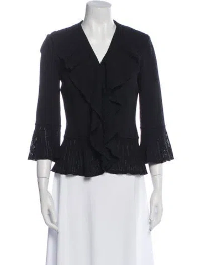 Pre-owned St John Wool Jacket W/ Tags In Black