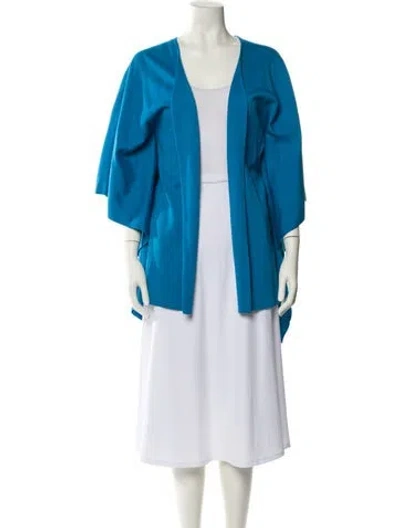 Pre-owned St John Wool Jacket W/ Tags In Blue
