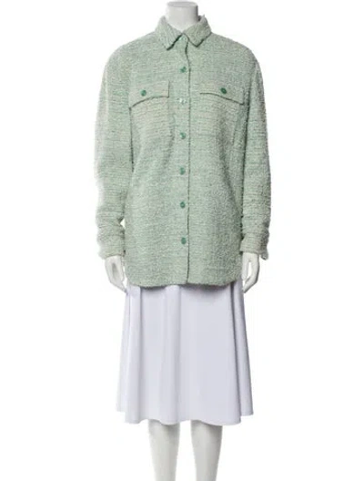 Pre-owned St John Wool Jacket W/ Tags In Green