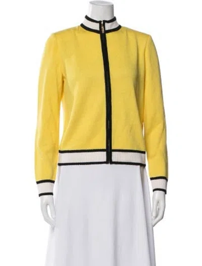 Pre-owned St John Wool Jacket In Yellow