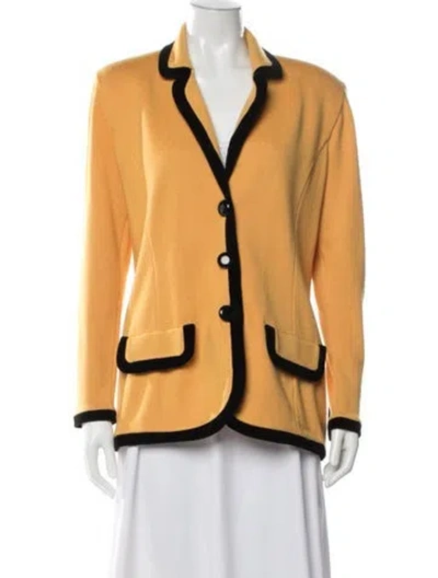 Pre-owned St John Wool Jacket In Yellow
