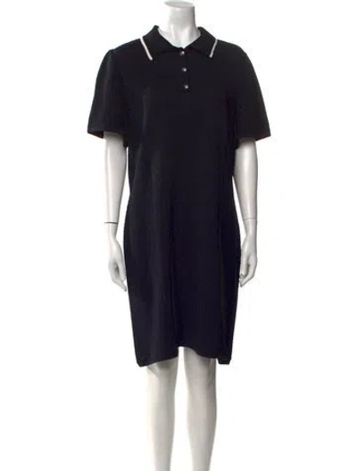 Pre-owned St John Wool Knee-length Dress In Black